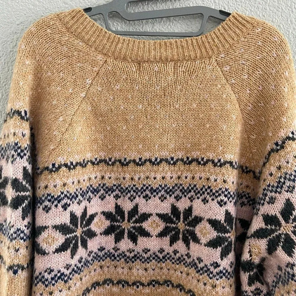 Old Navy chunky knit cardigan sweater Wild Fable Fair Isle size XXL - Picture 6 of 7